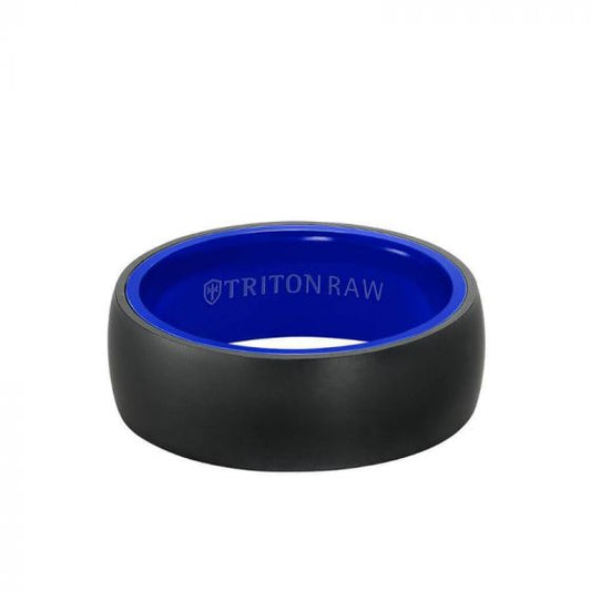 Triton Two-Tone Tungsten Carbide Wedding Band
