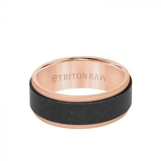 Triton Rose Tungsten Carbide Wedding Band