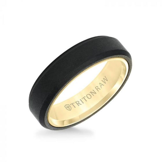 Triton Yellow Tungsten Carbide Wedding Band