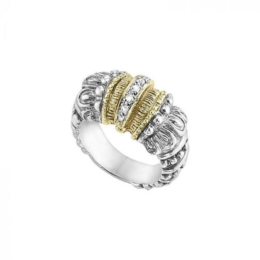 Alwand Vahan 14k Yellow Gold & Sterling Silver Diamond Ring