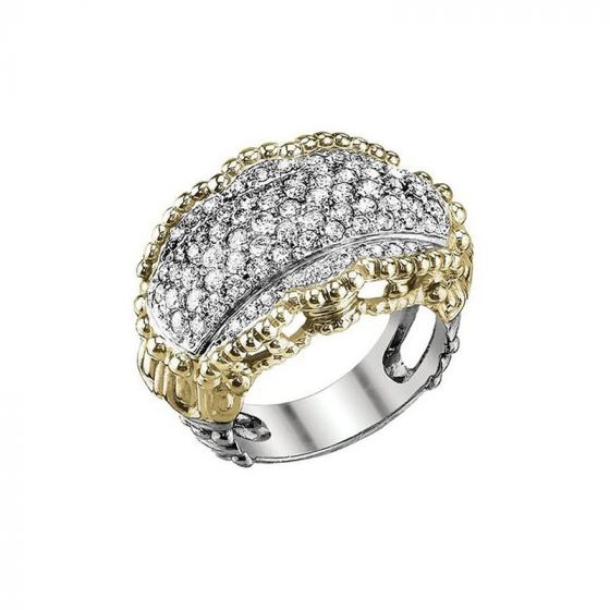 Alwand Vahan 14k Yellow Gold & Sterling Silver Pave Diamonds Ring