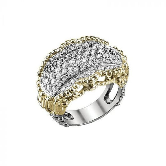 Alwand Vahan 14k Yellow Gold & Sterling Silver Pave Diamonds Ring