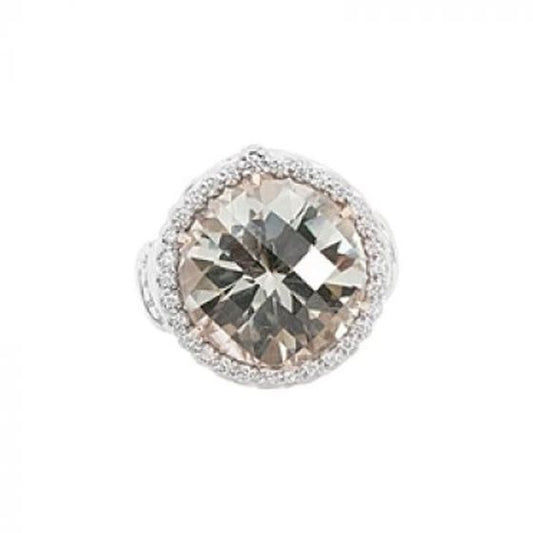Alwand Vahan Sterling Silver Diamonds White Topaz Ring