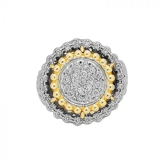 Alwand Vahan 14k Yellow Gold & Sterling Silver Pave Diamond Ring