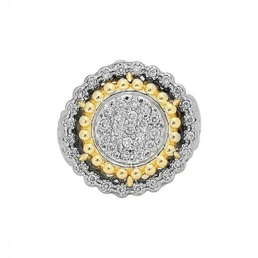Alwand Vahan 14k Yellow Gold & Sterling Silver Pave Diamond Ring