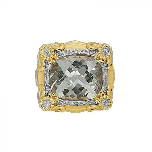 Alwand Vahan 14k Yellow Gold & Sterling Silver Clear Topaz Ring