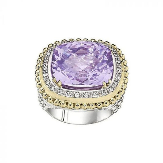 Alwand Vahan 14k Yellow Gold & Sterling Silver Light Amethyst Ring