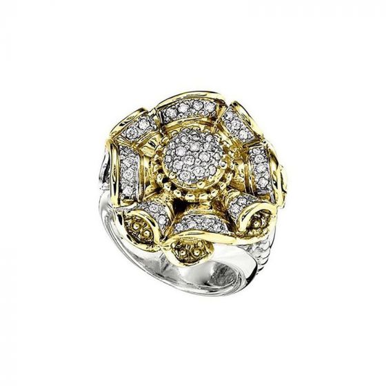 Alwand Vahan 14k Yellow Gold & Sterling Silver Diamond Ring