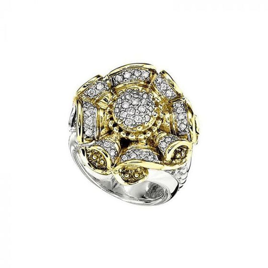 Alwand Vahan 14k Yellow Gold & Sterling Silver Diamond Ring