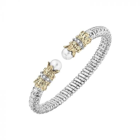 Vahan 14k Yellow Gold & Sterling Silver White Pearl Bracelet