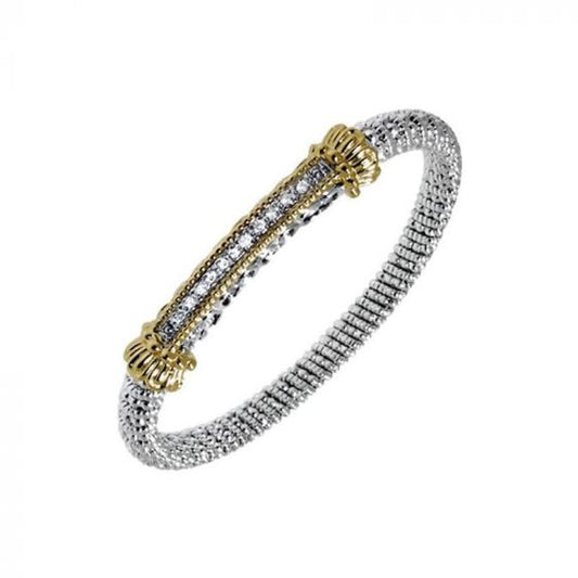 Vahan 14k Yellow Gold & Sterling Silver Closed Diamond Bracelet