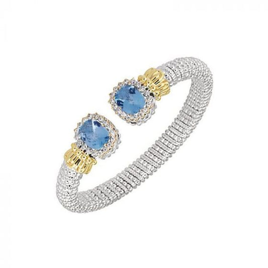 Vahan 14k Yellow Gold & Sterling Silver Blue Topaz Bracelet