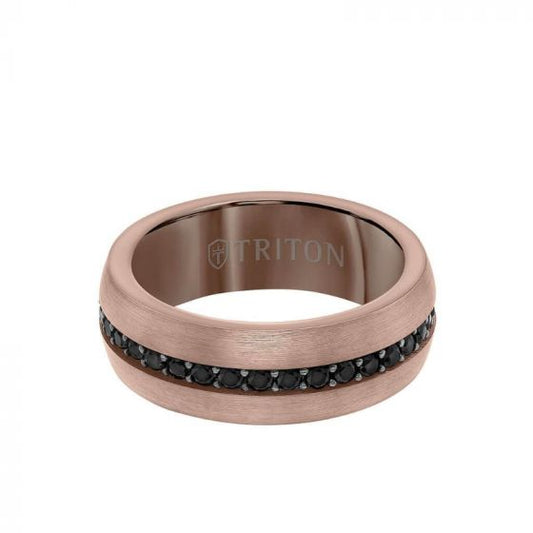 Triton Brown Tungsten Carbide Wedding Band