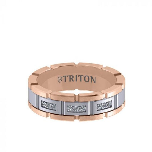 Triton Two-Tone 14K Gold Diamond Wedding Band