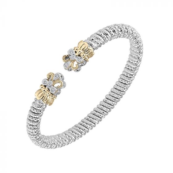 Vahan 14k Yellow Gold & Sterling Silver Sterling Open Fleur de Lis Bracelet