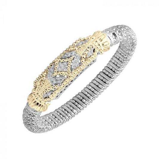 Vahan 14k Yellow Gold & Sterling Silver Closed Bracelet