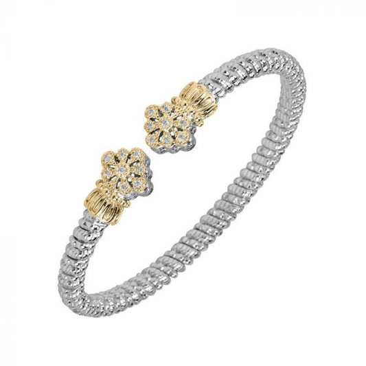 Vahan 14k Yellow Gold & Sterling Silver Twisted Diamond Bracelet