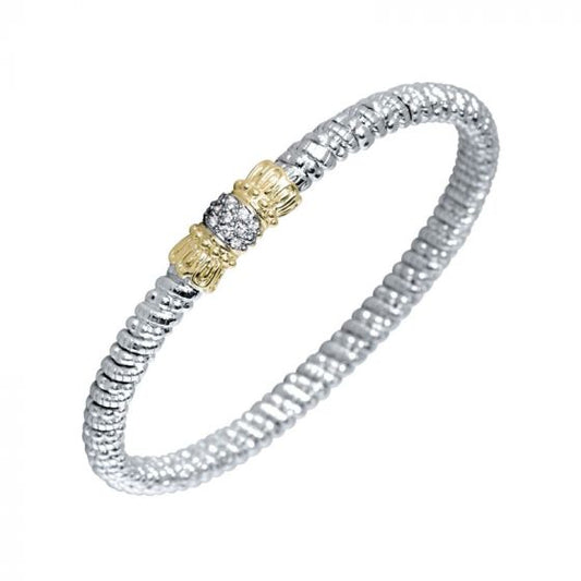 Vahan 14k Yellow Gold & Sterling Silver Diamond Bracelet