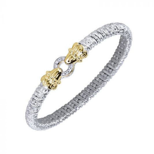 Vahan 14k Yellow Gold & Sterling Silver Pave Circle Bracelet