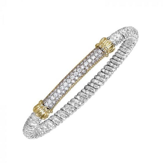 Alwand Vahan 14k Yellow Gold & Sterling Silver Pave Bar Bracelet