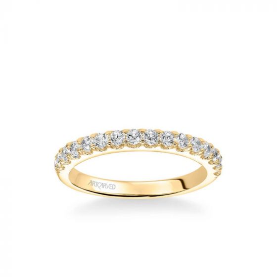 ArtCarved Genesis Classic Diamond Wedding Band in 14k Yellow Gold