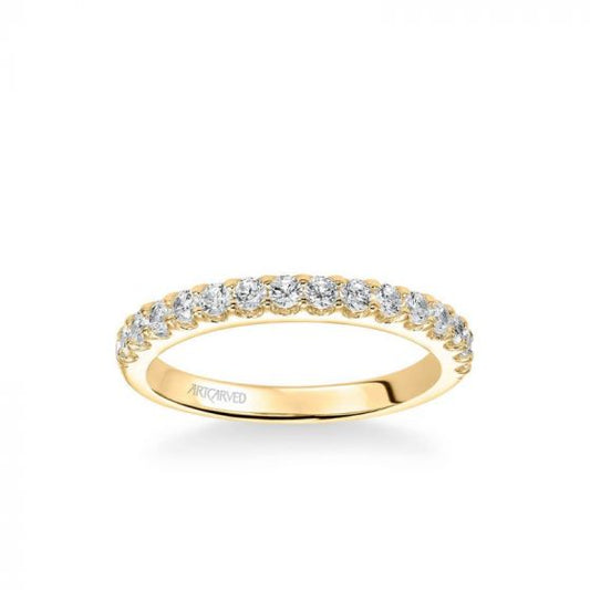 ArtCarved Genesis Classic Diamond Wedding Band in 14k Yellow Gold