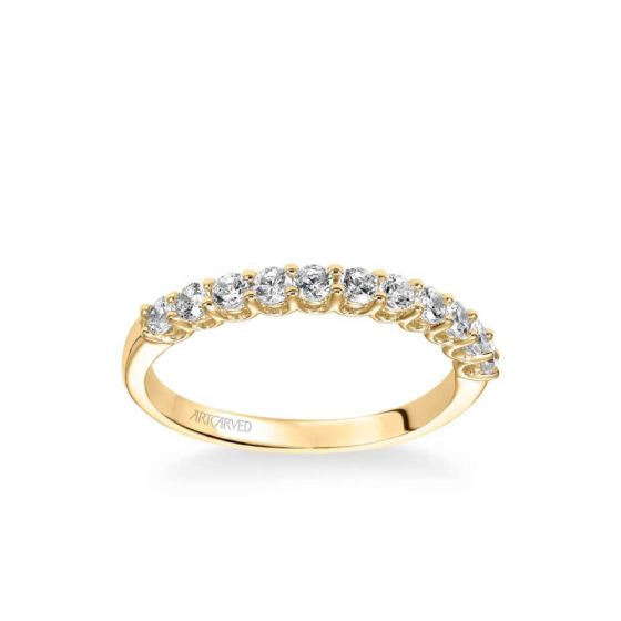 ArtCarved Leandra Classic Diamond Wedding Band in 14k Yellow Gold