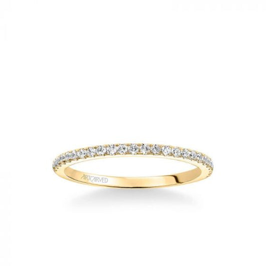 ArtCarved Ashlyn Classic Diamond Wedding Band in 14k Yellow Gold