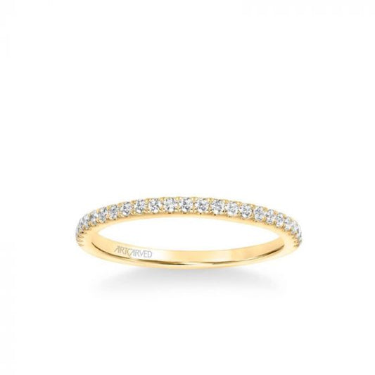 ArtCarved Sybil Classic Diamond Wedding Band in 18k Yellow Gold