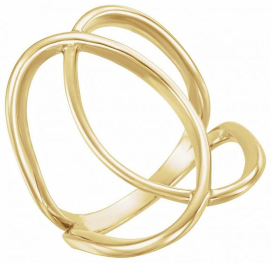 14K Yellow Freeform Ring