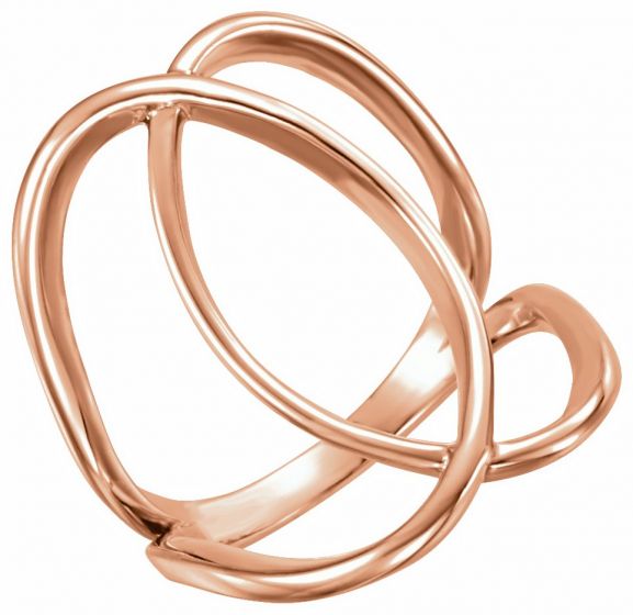 14K Rose Freeform Ring