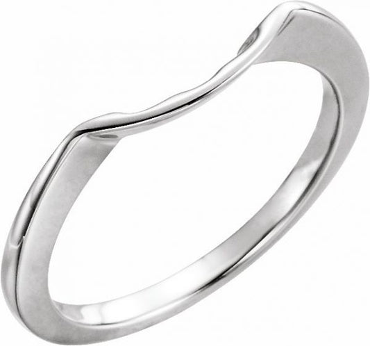 14K White Matching Band for 5.8 mm Ring