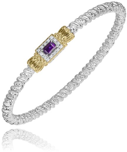 Vahan 14k Gold & Sterling Silver Amethyst Bracelet