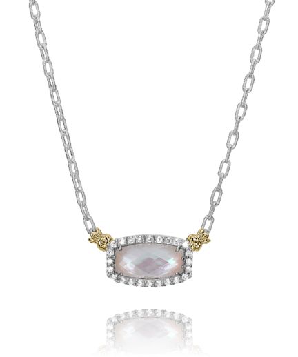 Vahan 14k Gold & Sterling Silver Mother of Pearl Necklace