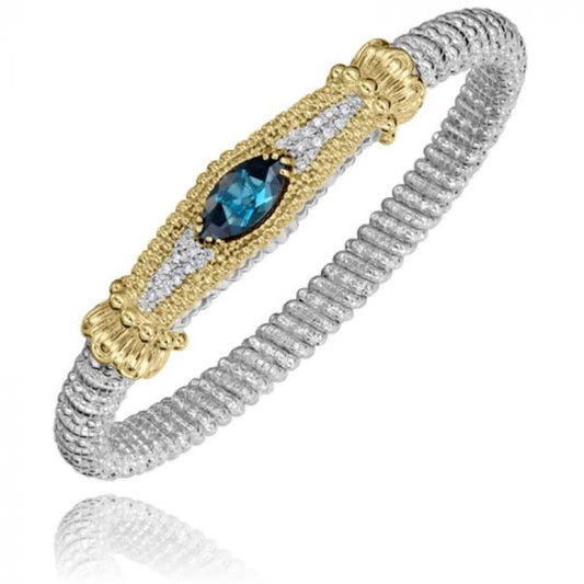 Vahan 14k Gold & Sterling Silver London Blue Topaz Bracelet