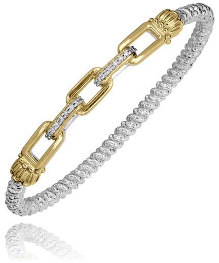 Vahan 14k Gold & Sterling Silver Diamond Bracelet