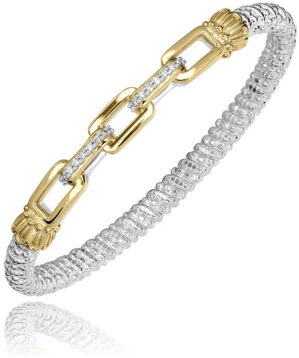 Vahan 14k Gold & Sterling Silver Diamond Bracelet