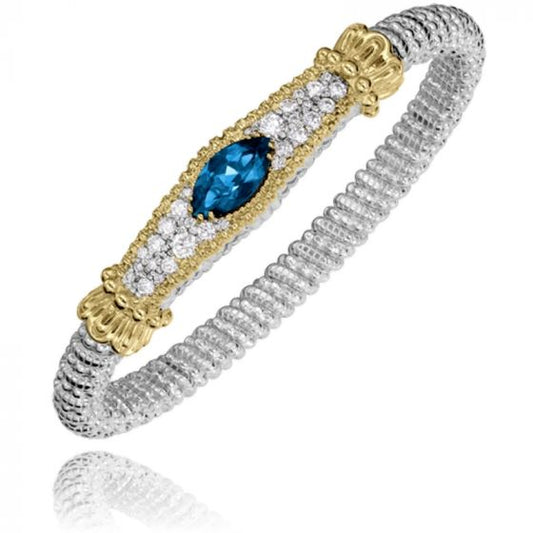 Vahan 14k Gold & Sterling Silver London Blue Topaz Bracelet