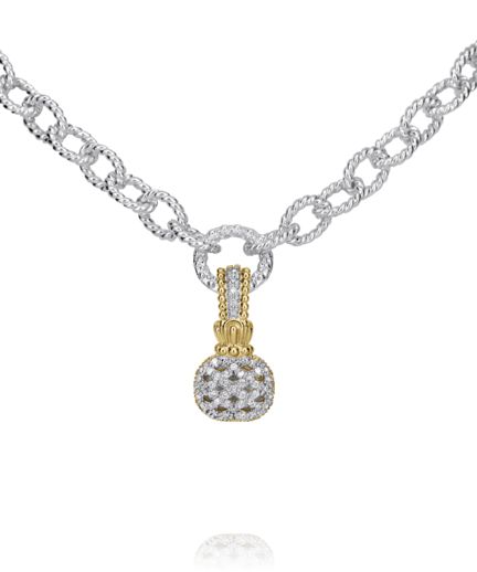 Vahan 14k Gold & Sterling Silver Diamond Pendant