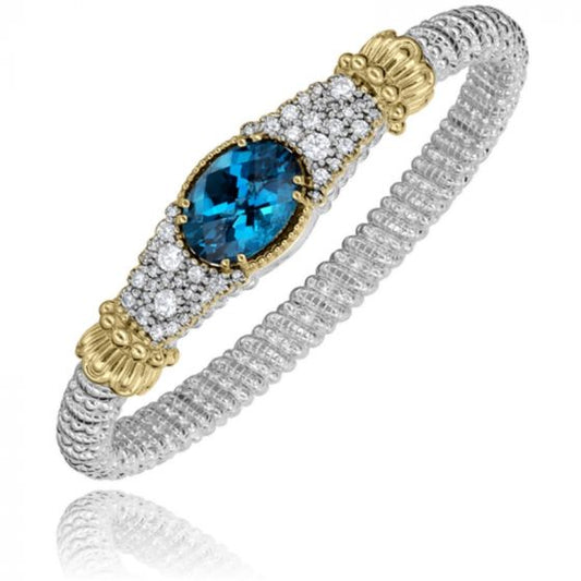 Vahan 14k Gold & Sterling Silver London Blue Topaz Bracelet