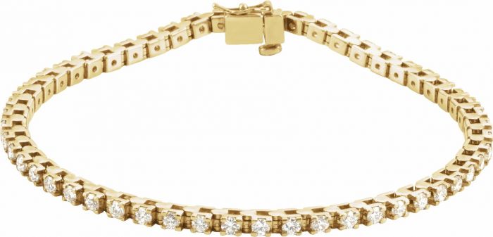 14K Yellow 2 1/8 CTW Diamond Line 7 Bracelet