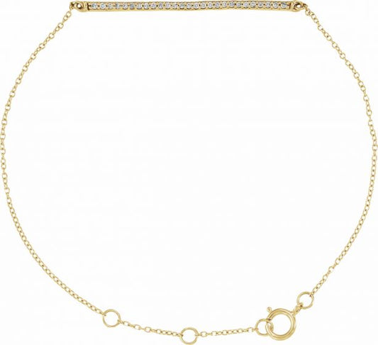 14K Yellow 1/6 CTW Diamond 6-8 Bracelet