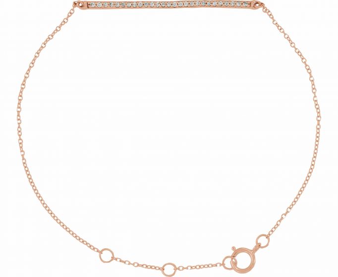 14K Rose 1/6 CTW Diamond 6-8 Bracelet