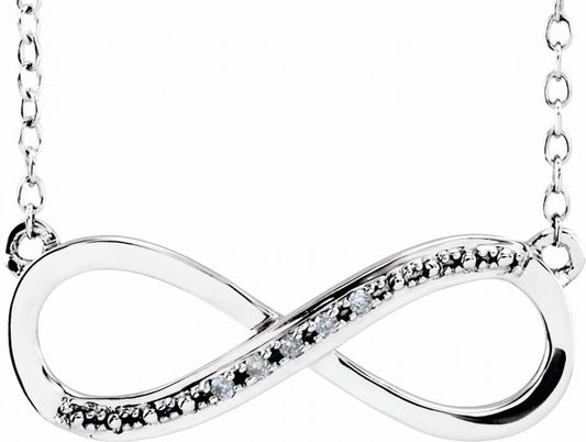 14K White .025 CTW Diamond 16-18 Necklace