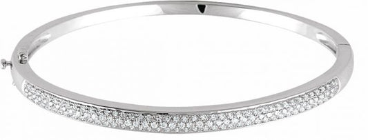 14K White 1 CTW Diamond Pave' Bracelet