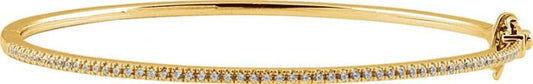 14K Yellow 1/2 CTW Diamond Pave' 7 Bracelet