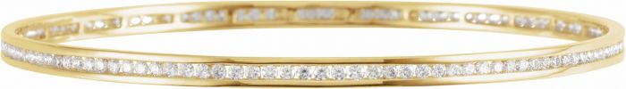 14K Yellow  2 1/4 CTW Diamond Stackable Bangle 8 Bracelet