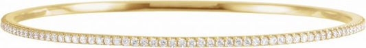 14K Yellow 2 CTW Diamond Stackable Bangle 8 Bracelet