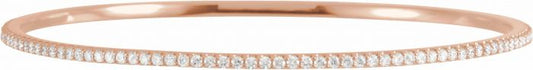 14K Rose 2 CTW Diamond Stackable Bangle 8 Bracelet