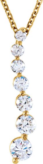 14K Yellow 1/2 CTW Diamond Journey 18 Necklace
